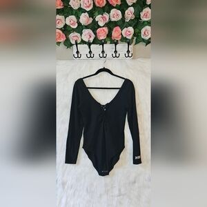 Victoria's Secret PINK Corset Front Snap Bodysuit